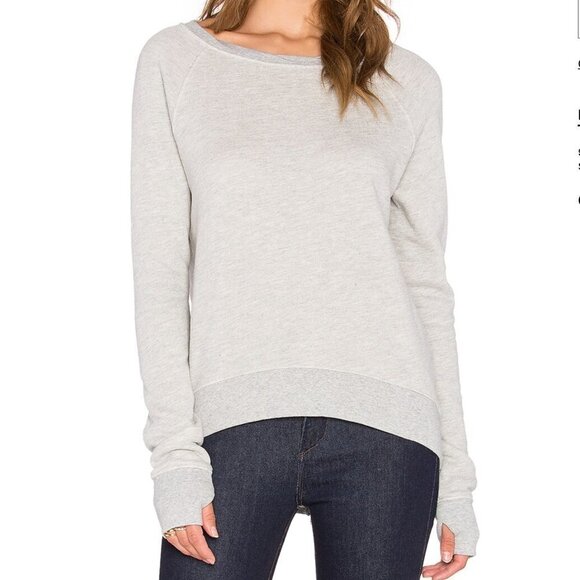 Pam & Gela Annie NWT Sweatshirt w/ Metallic Snakeskin Arm Embellishments - Picture 1 of 11